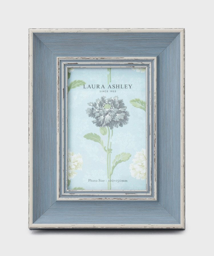 ローラ アシュレイ LAURA ASHLEY 【日本製】カラードフレーム ラスキン ポストカードサイズ （フォトサイズ：100×150mm） （ブルー(191)） ブルー(191)