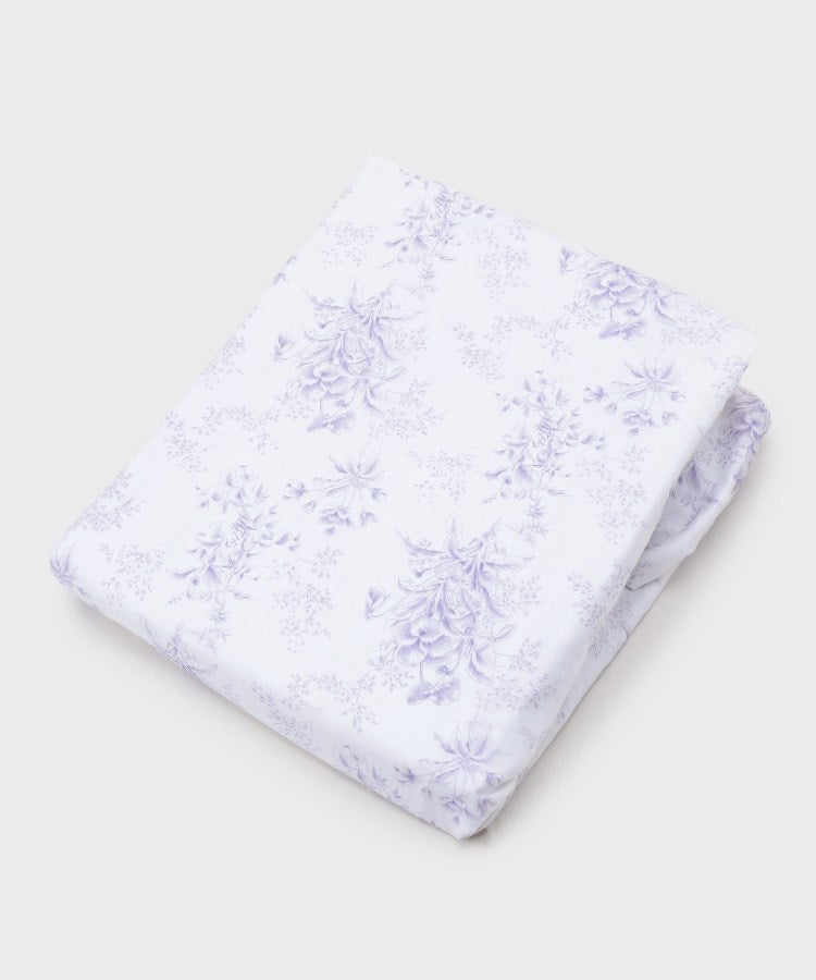 ローラ アシュレイ LAURA ASHLEY 【シングル】サーストンブルーム柄 フィットシーツ （パープル(183)） パープル(183)