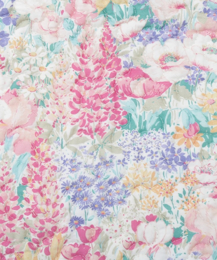 ローラ アシュレイ LAURA ASHLEY エヴァリンガムメドウ柄 水洗いキルトマルチカバー 250×200cm （ピンク(171)） ピンク(171)