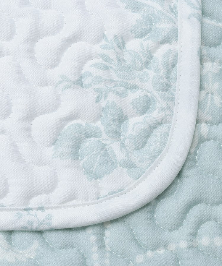 ローラ アシュレイ LAURA ASHLEY ジョゼッテ柄／ダックエッグ  キルトマルチカバー 250×200cm （ミントグリーン(121)） ミントグリーン(121)