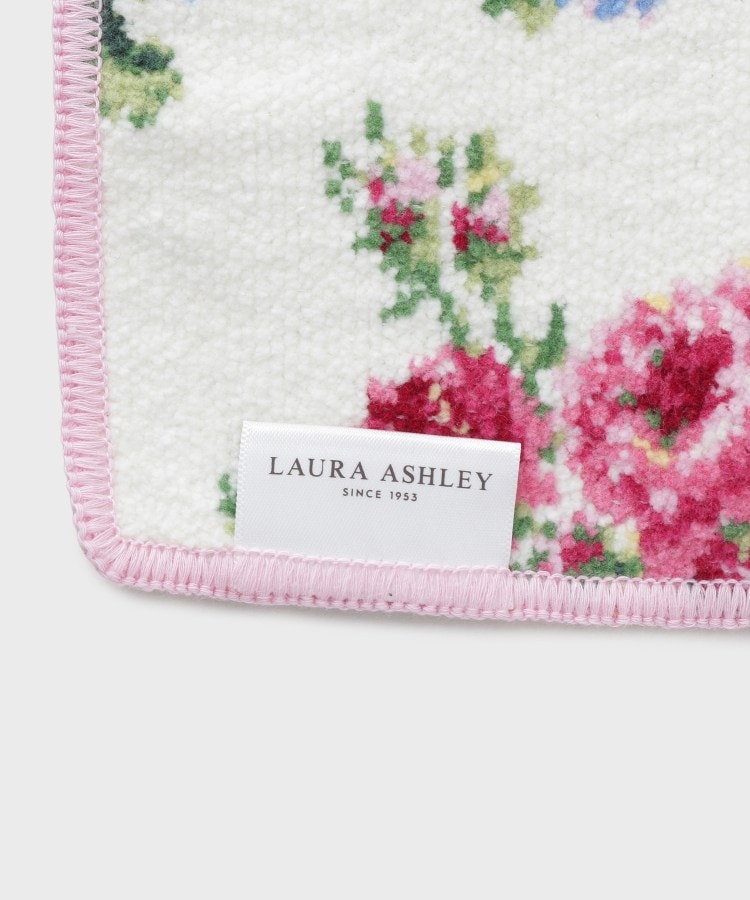ローラ アシュレイ LAURA ASHLEY 【ギフトにおすすめ！シェニール織】 バンチェッドロージズ ミニタオル （ブルー(191)） ブルー(191)