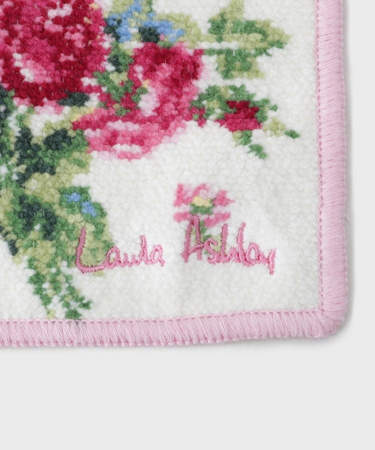 ローラ アシュレイ LAURA ASHLEY 【ギフトにおすすめ！シェニール織】 バンチェッドロージズ ミニタオル （ブルー(191)） ブルー(191)