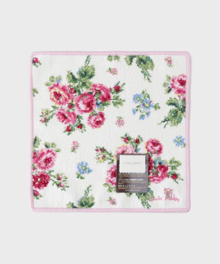 ローラ アシュレイ LAURA ASHLEY 【ギフトにおすすめ！シェニール織】 バンチェッドロージズ ミニタオル （ピンク(171)） ピンク(171)