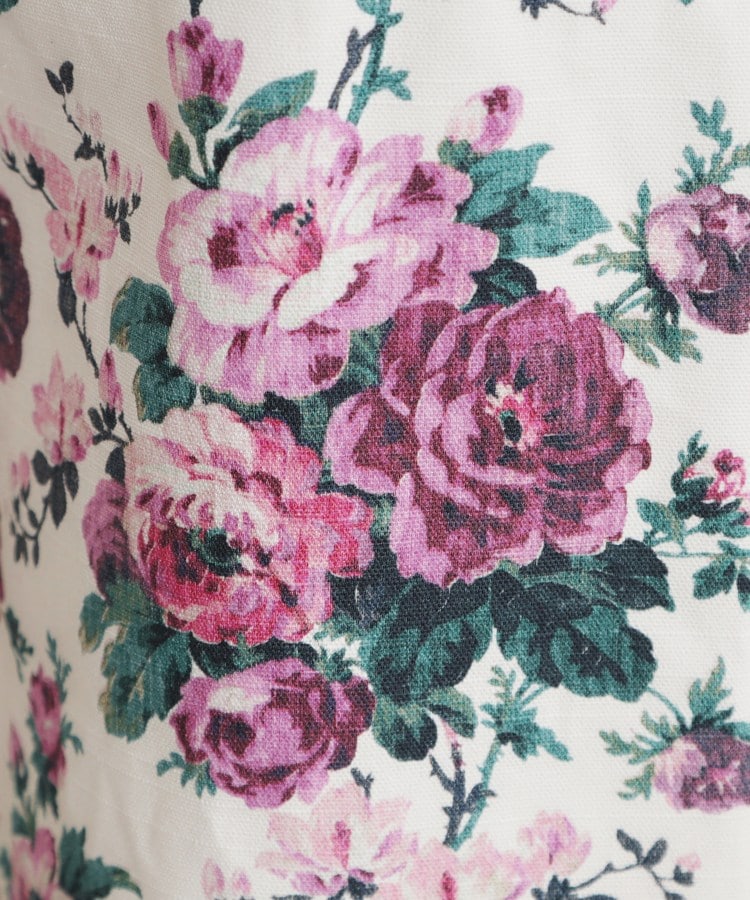 ローラ アシュレイ LAURA ASHLEY エレンボロー ローズ柄 エプロン （ボルドー(164)） ボルドー(164)