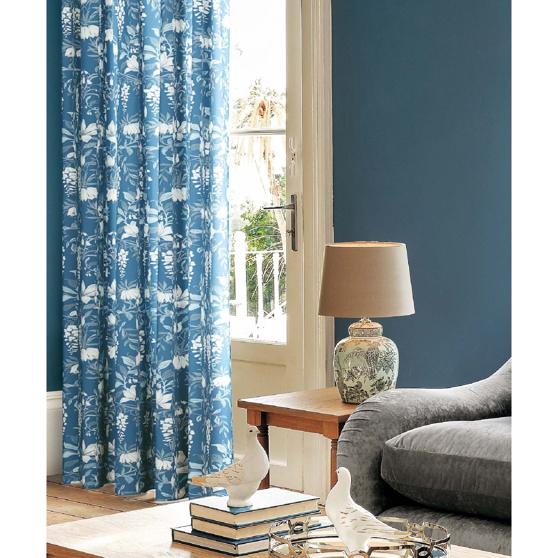 LAURA ASHLEY Botanical print curtains 100 x 135 cm