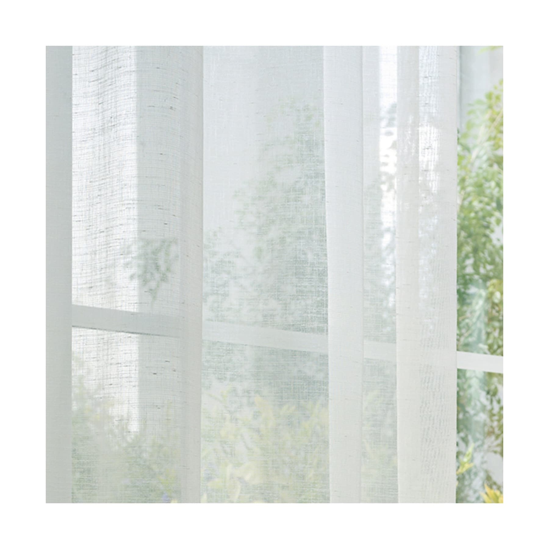 ローラ アシュレイ LAURA ASHLEY 既製ボイルカーテン 100×134cm (ホワイト) ホワイト(102)
