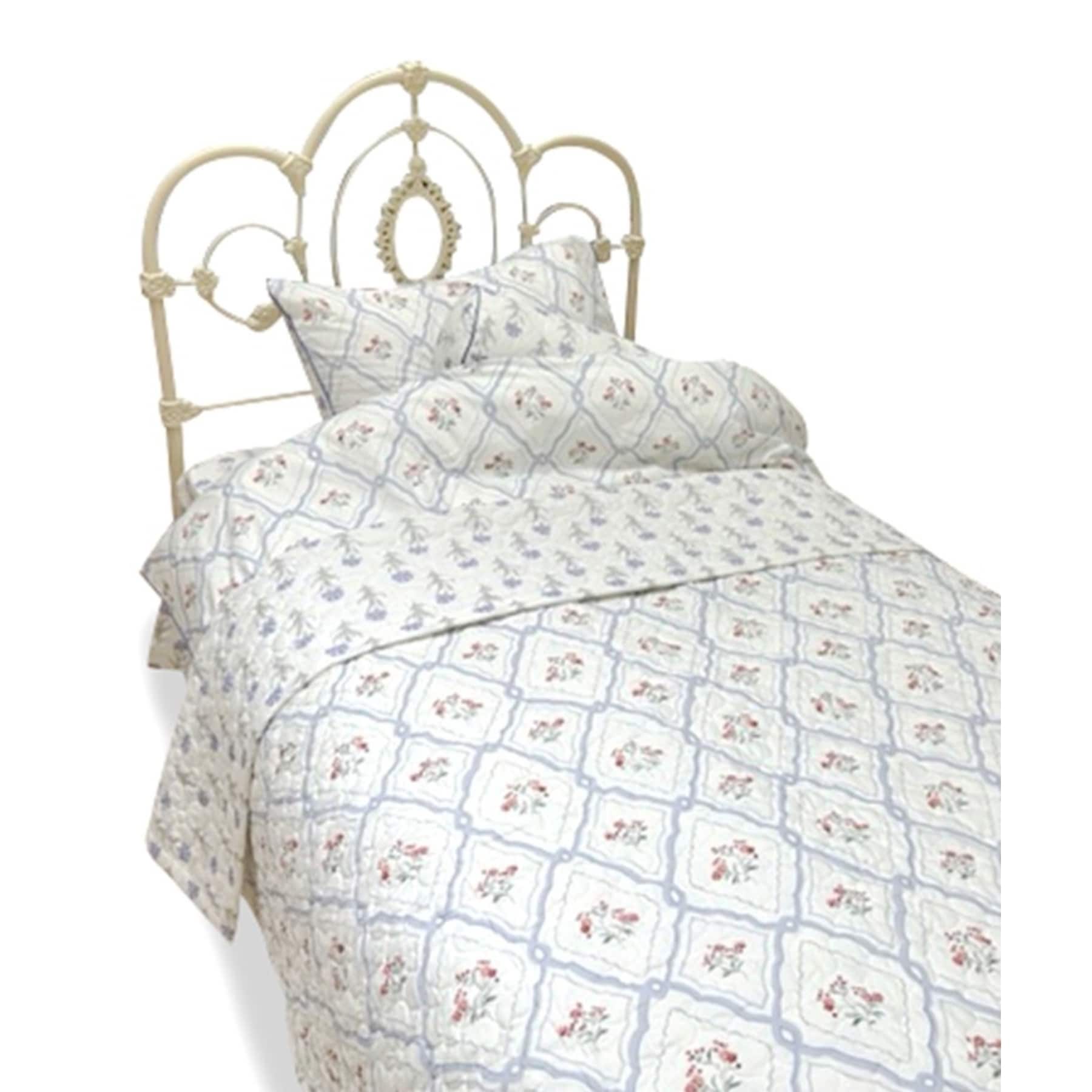 ローラ アシュレイ LAURA ASHLEY ピンフォード トレリス 柄 キルトマルチカバー 250×200cm （ブルー(192)） ブルー(192)