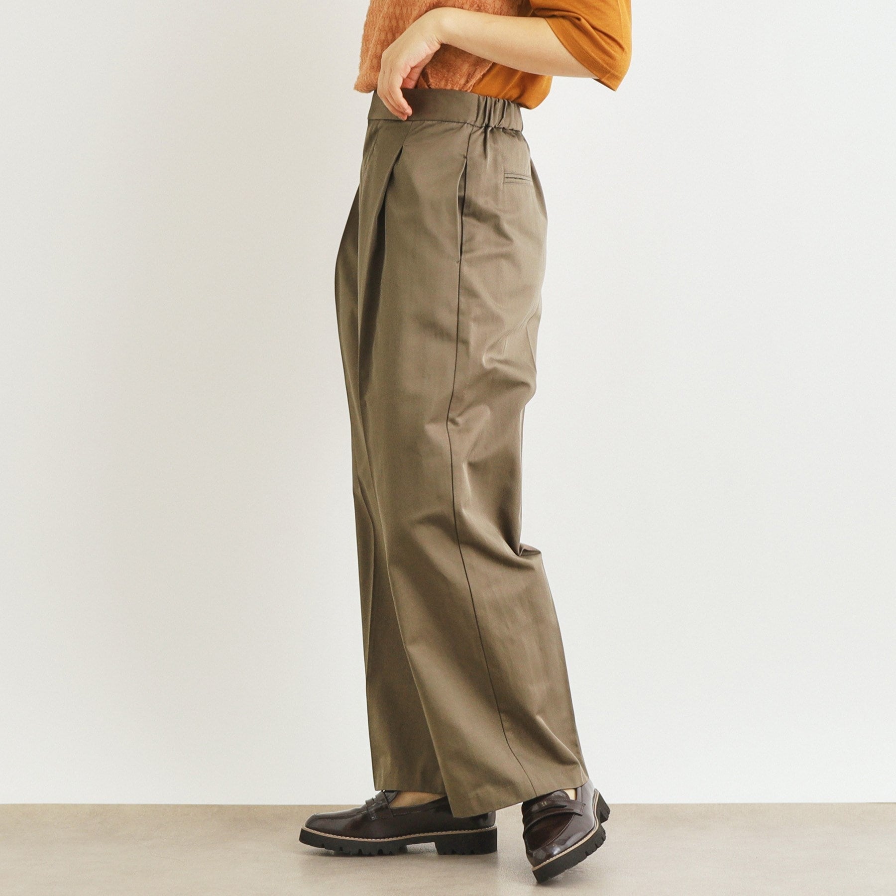 ローラ アシュレイ LAURA ASHLEY タックチノパンツ （ベージュ(055)） ベージュ(055)