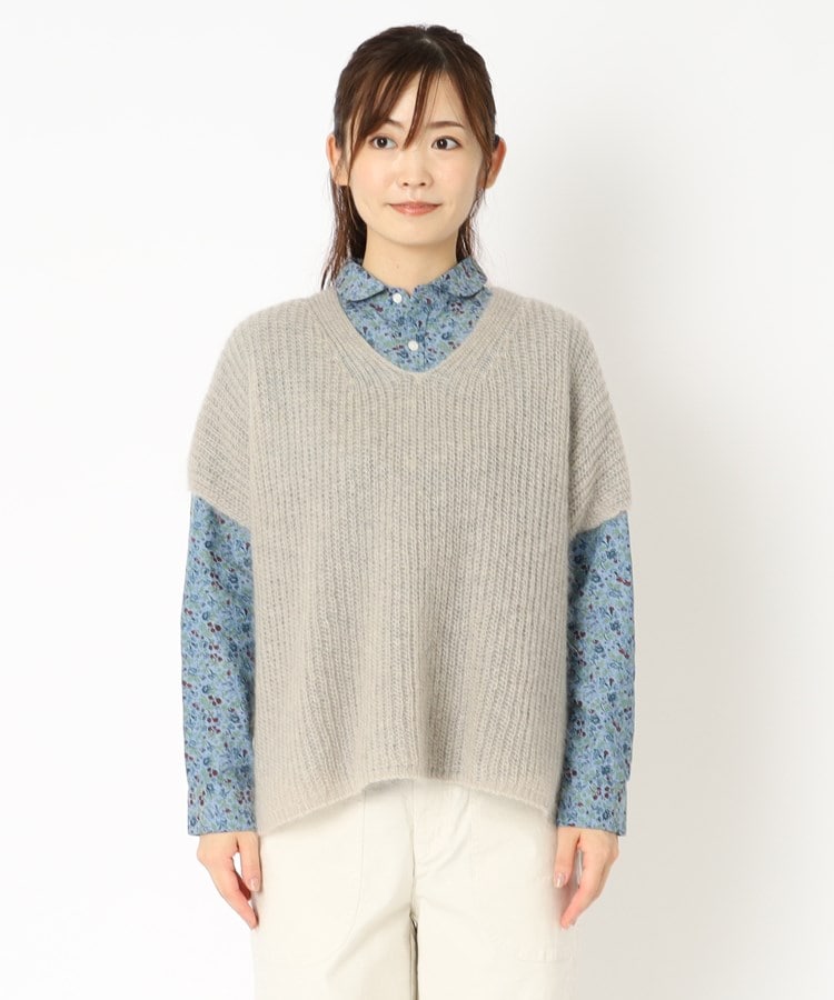 ローラ アシュレイ LAURA ASHLEY 【日本製/太田ニット】キッドモヘヤベスト （グリーン(022)） グリーン(022)