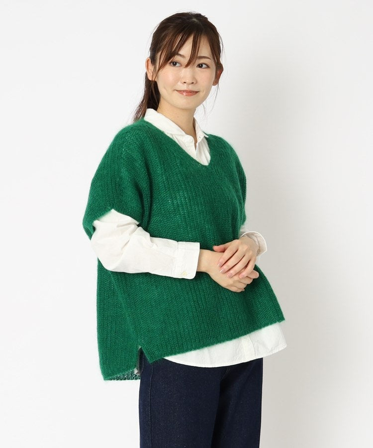 ローラ アシュレイ LAURA ASHLEY 【日本製/太田ニット】キッドモヘヤベスト （グリーン(022)） グリーン(022)
