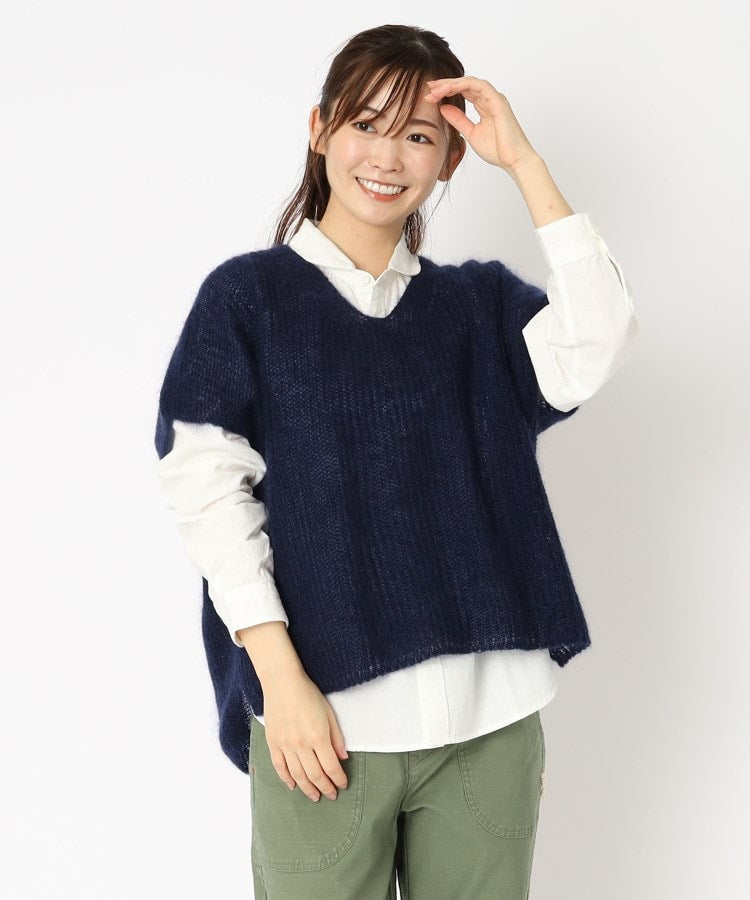 ローラ アシュレイ LAURA ASHLEY 【日本製/太田ニット】キッドモヘヤベスト （グリーン(022)） グリーン(022)