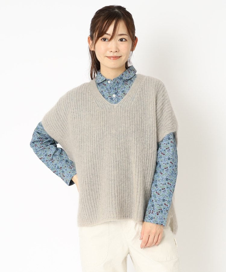 ローラ アシュレイ LAURA ASHLEY 【日本製/太田ニット】キッドモヘヤベスト （グリーン(022)） グリーン(022)