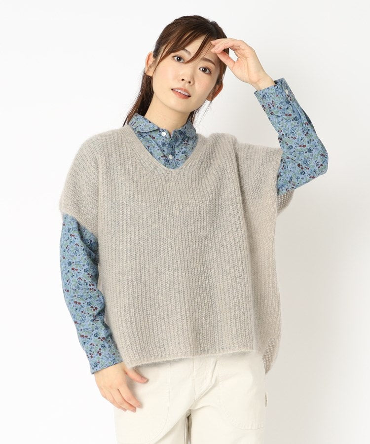 ローラ アシュレイ LAURA ASHLEY 【日本製/太田ニット】キッドモヘヤベスト （グリーン(022)） グリーン(022)
