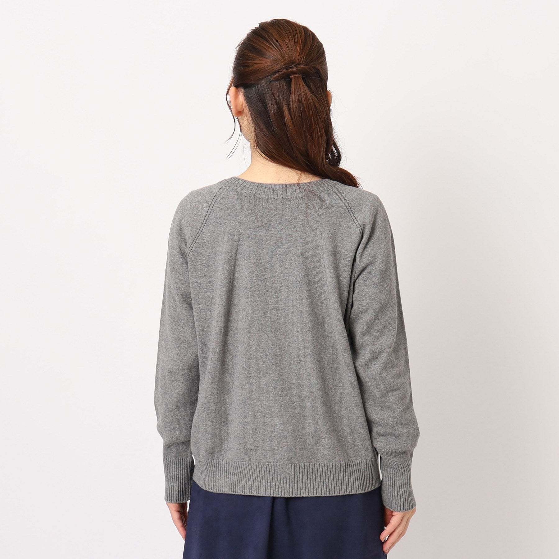 ローラ アシュレイ LAURA ASHLEY コットンカシミヤカーディガン （グリーン(022)） グリーン(022)