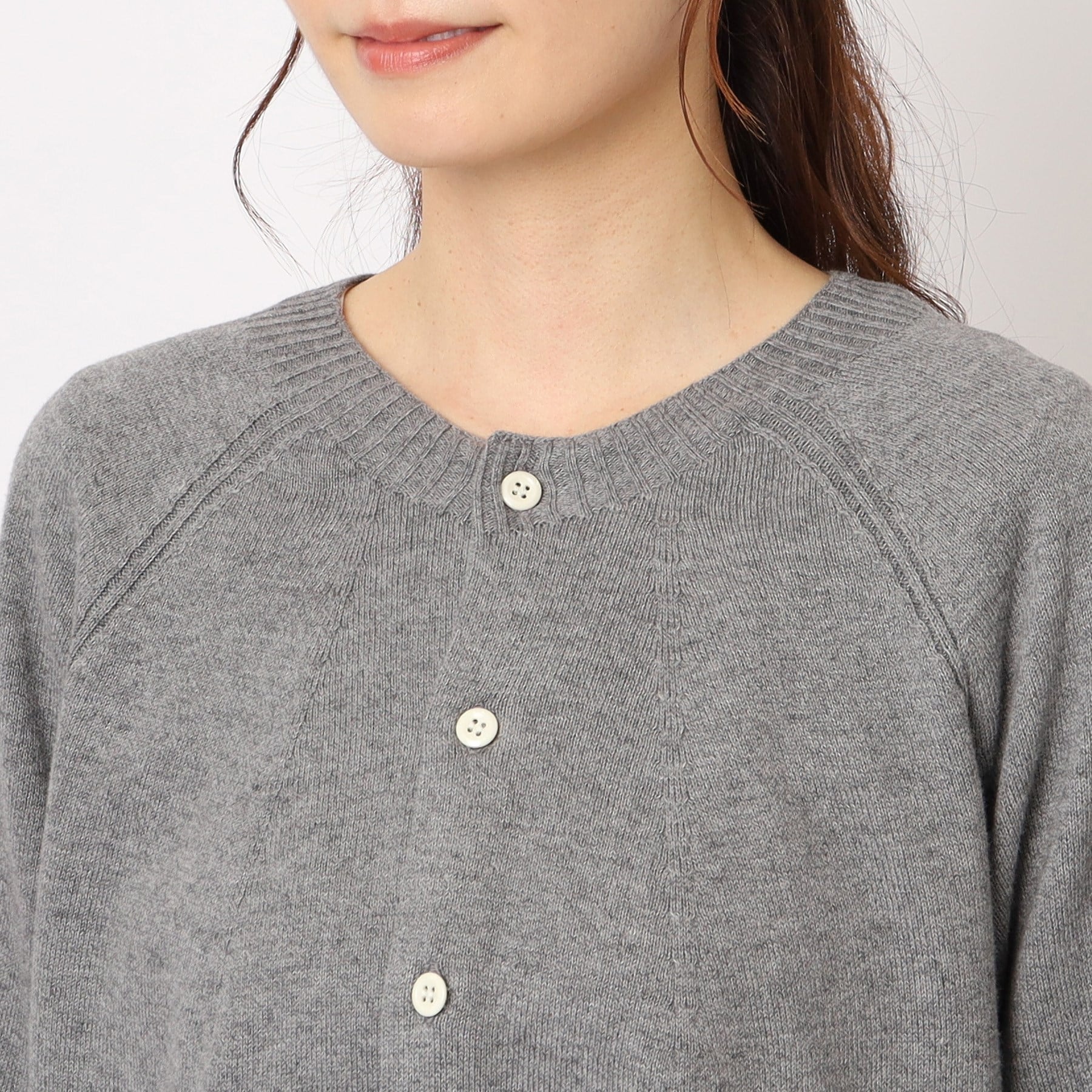 ローラ アシュレイ LAURA ASHLEY コットンカシミヤカーディガン （グリーン(022)） グリーン(022)
