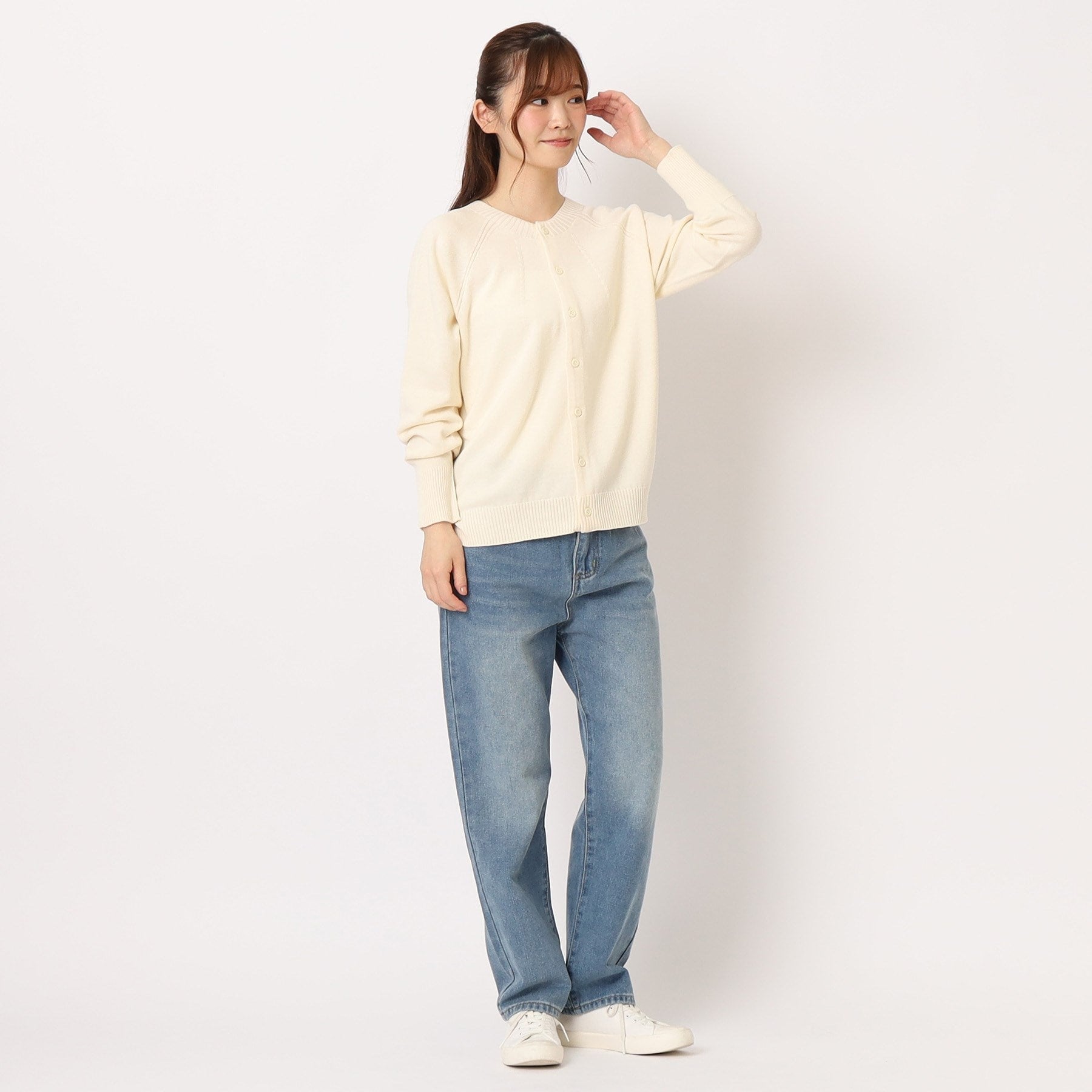 ローラ アシュレイ LAURA ASHLEY コットンカシミヤカーディガン （グリーン(022)） グリーン(022)
