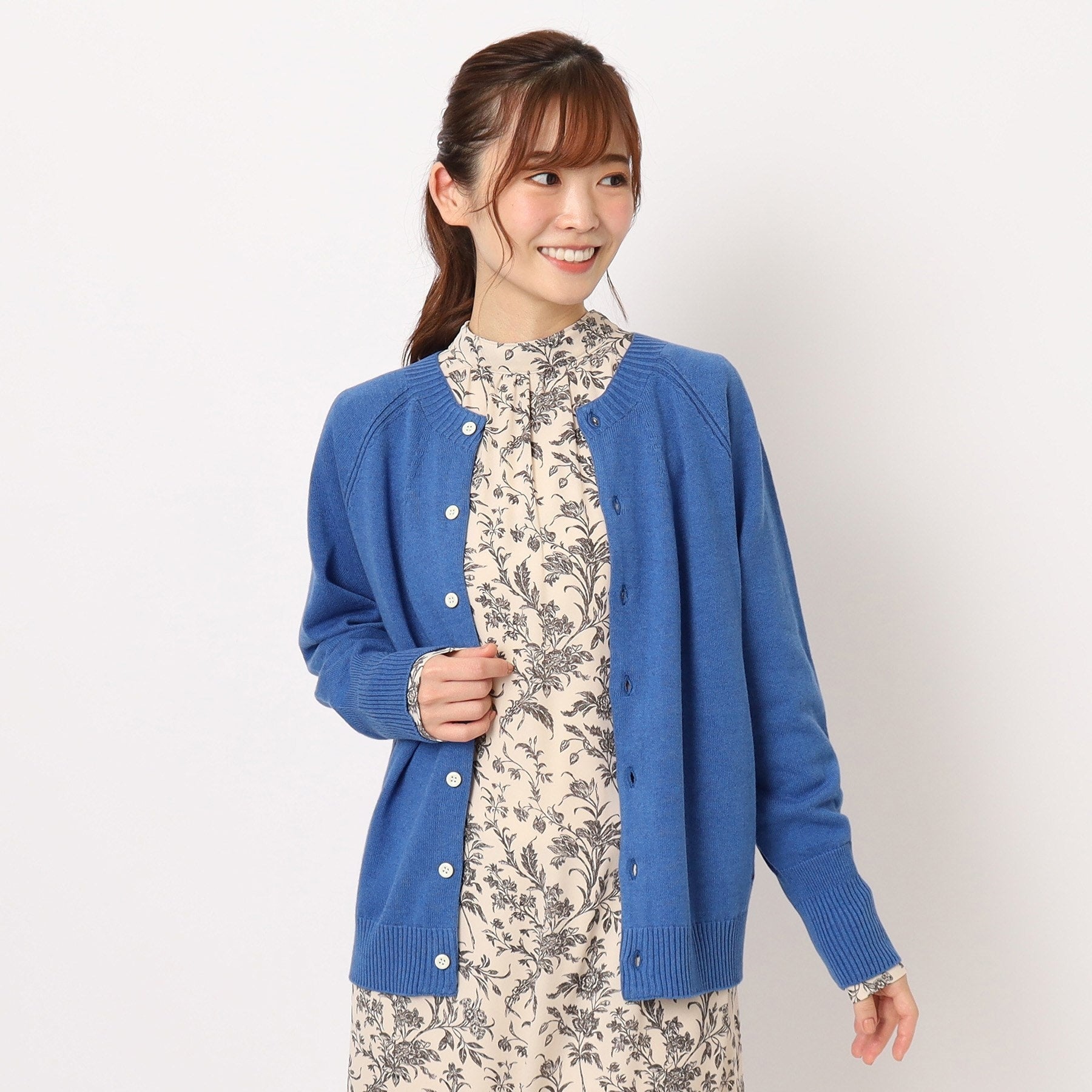 ローラ アシュレイ LAURA ASHLEY コットンカシミヤカーディガン （グリーン(022)） グリーン(022)