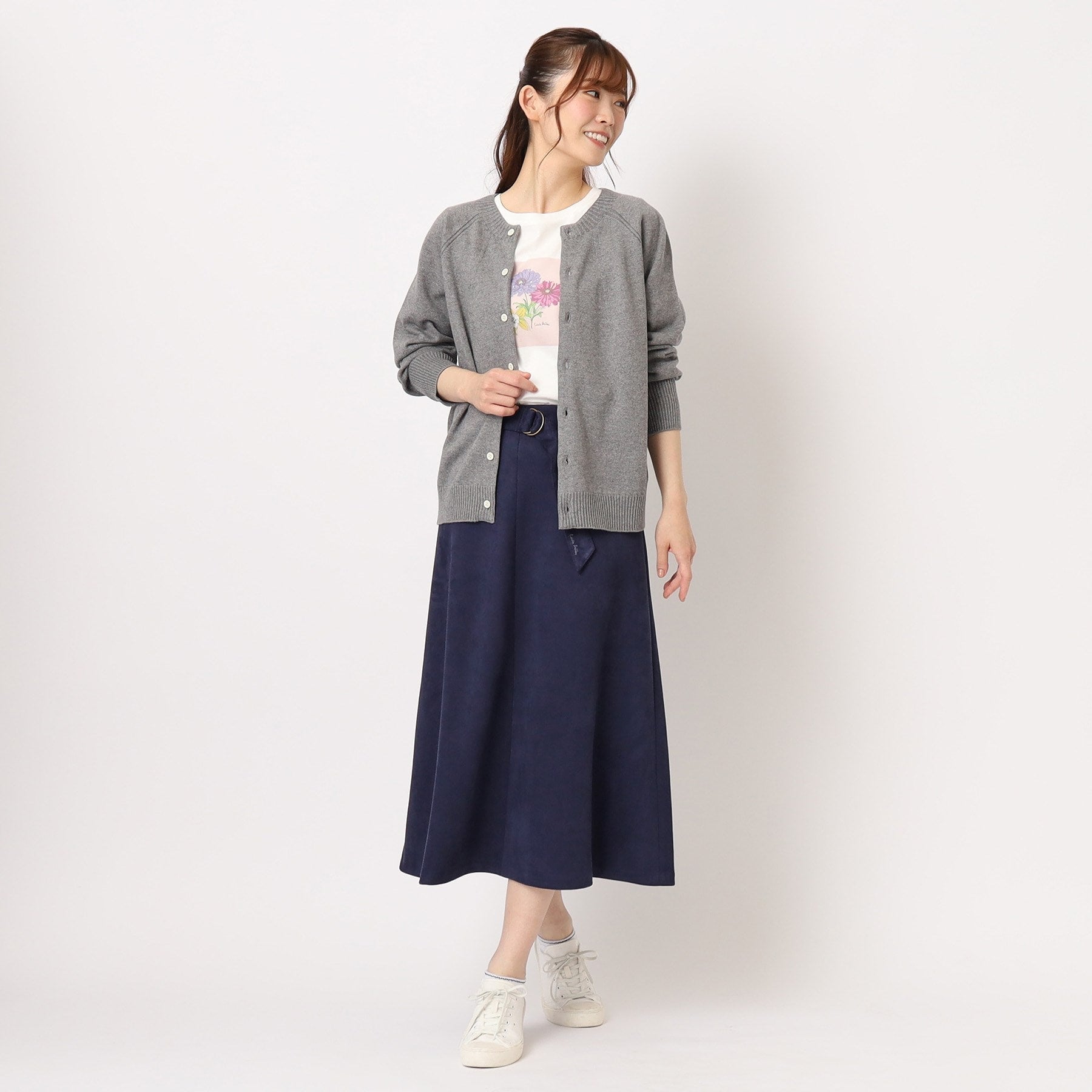 ローラ アシュレイ LAURA ASHLEY コットンカシミヤカーディガン （グリーン(022)） グリーン(022)