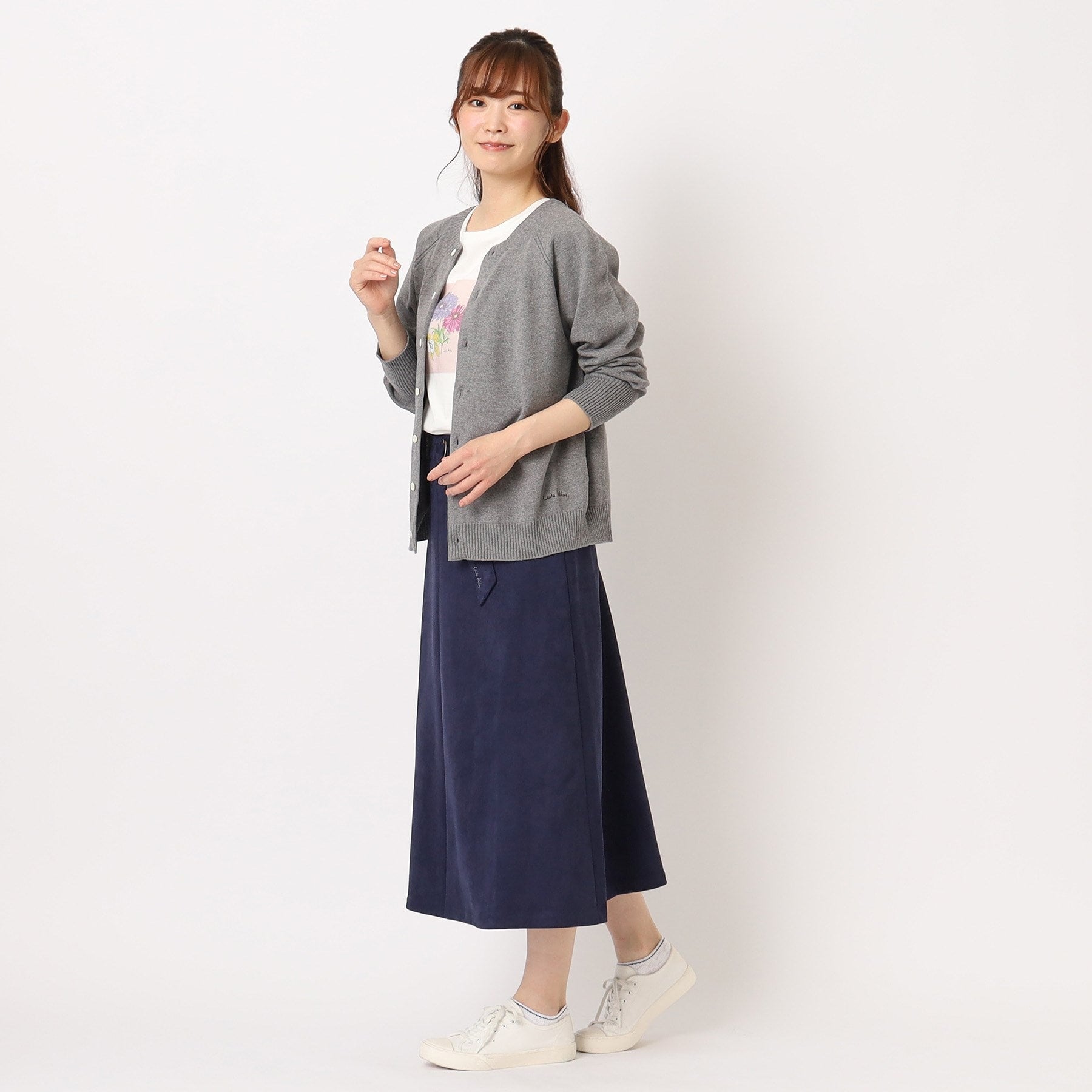 ローラ アシュレイ LAURA ASHLEY コットンカシミヤカーディガン （グリーン(022)） グリーン(022)