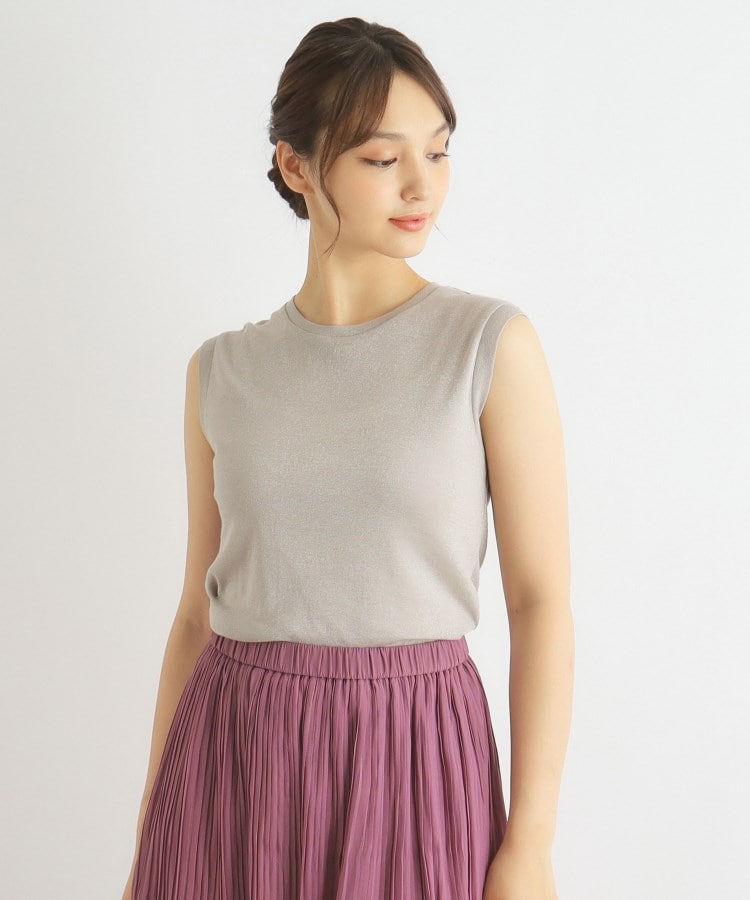 ローラ アシュレイ LAURA ASHLEY 【日本製/3colors】ラメフライス タンクトップ （ライトベージュ(051)） ライトベージュ(051)