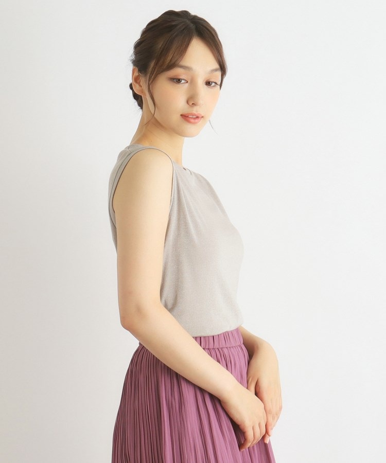 ローラ アシュレイ LAURA ASHLEY 【日本製/3colors】ラメフライス タンクトップ （ライトベージュ(051)） ライトベージュ(051)
