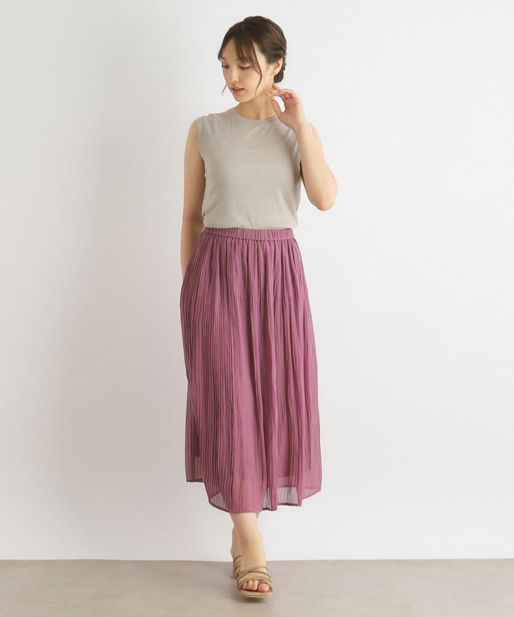 ローラ アシュレイ LAURA ASHLEY 【日本製/3colors】ラメフライス タンクトップ （ライトベージュ(051)） ライトベージュ(051)