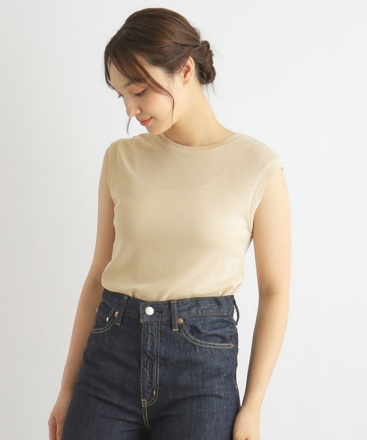 ローラ アシュレイ LAURA ASHLEY 【日本製/3colors】ラメフライス タンクトップ （ライトベージュ(051)） ライトベージュ(051)