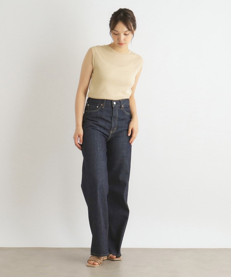 ローラ アシュレイ LAURA ASHLEY 【日本製/3colors】ラメフライス タンクトップ （ライトベージュ(051)） ライトベージュ(051)