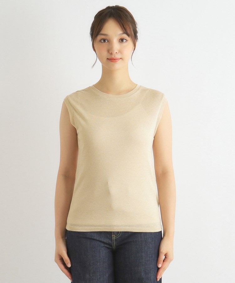 ローラ アシュレイ LAURA ASHLEY 【日本製/3colors】ラメフライス タンクトップ （ライトベージュ(051)） ライトベージュ(051)