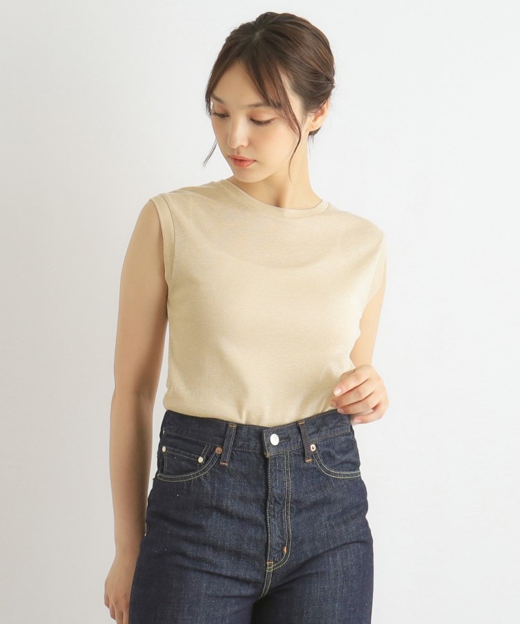 ローラ アシュレイ LAURA ASHLEY 【日本製/3colors】ラメフライス タンクトップ （ゴールド(007)） ゴールド(007)