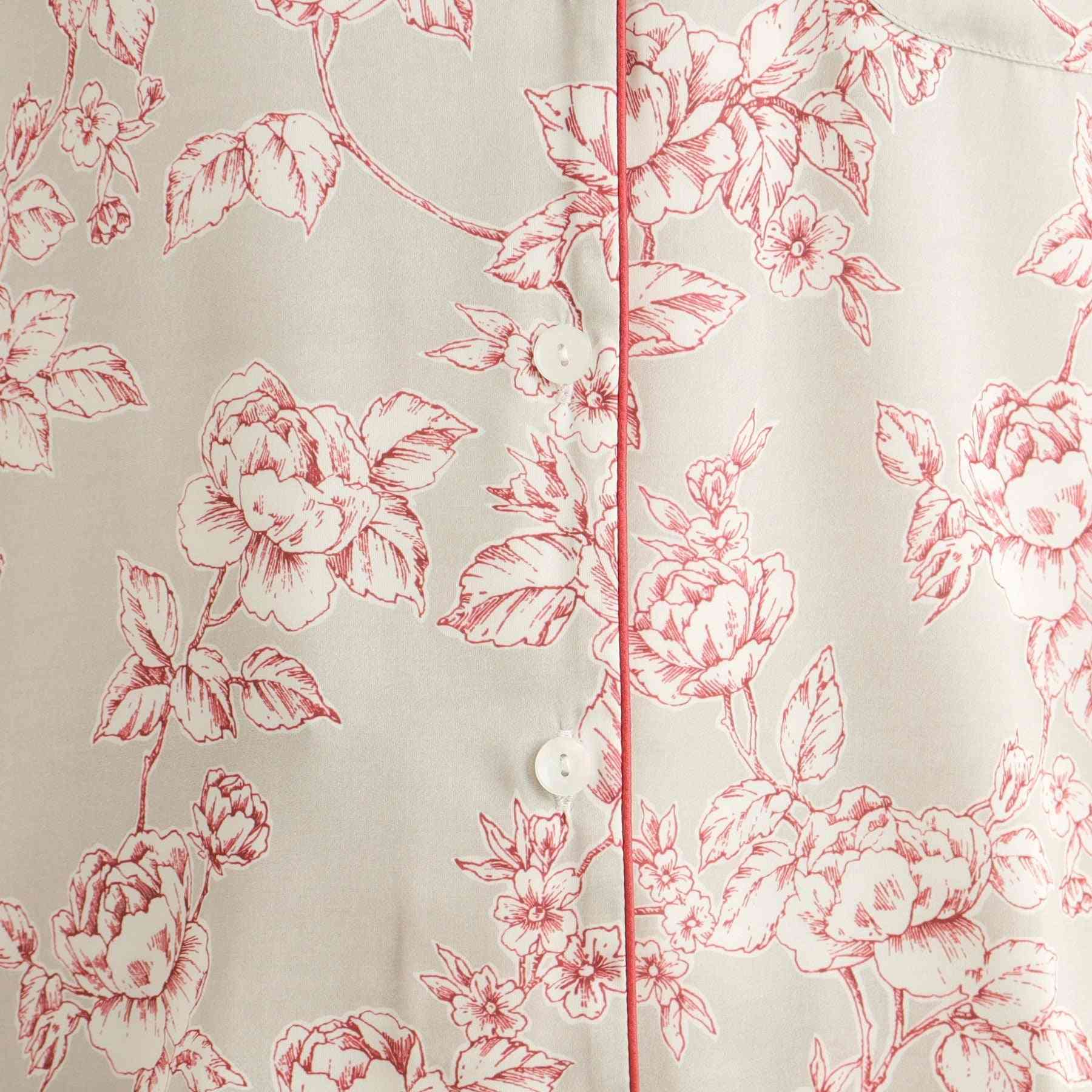 ローラ アシュレイ LAURA ASHLEY 【収納袋付き/サテン】ポリントン ローゼズ柄 携帯パジャマ