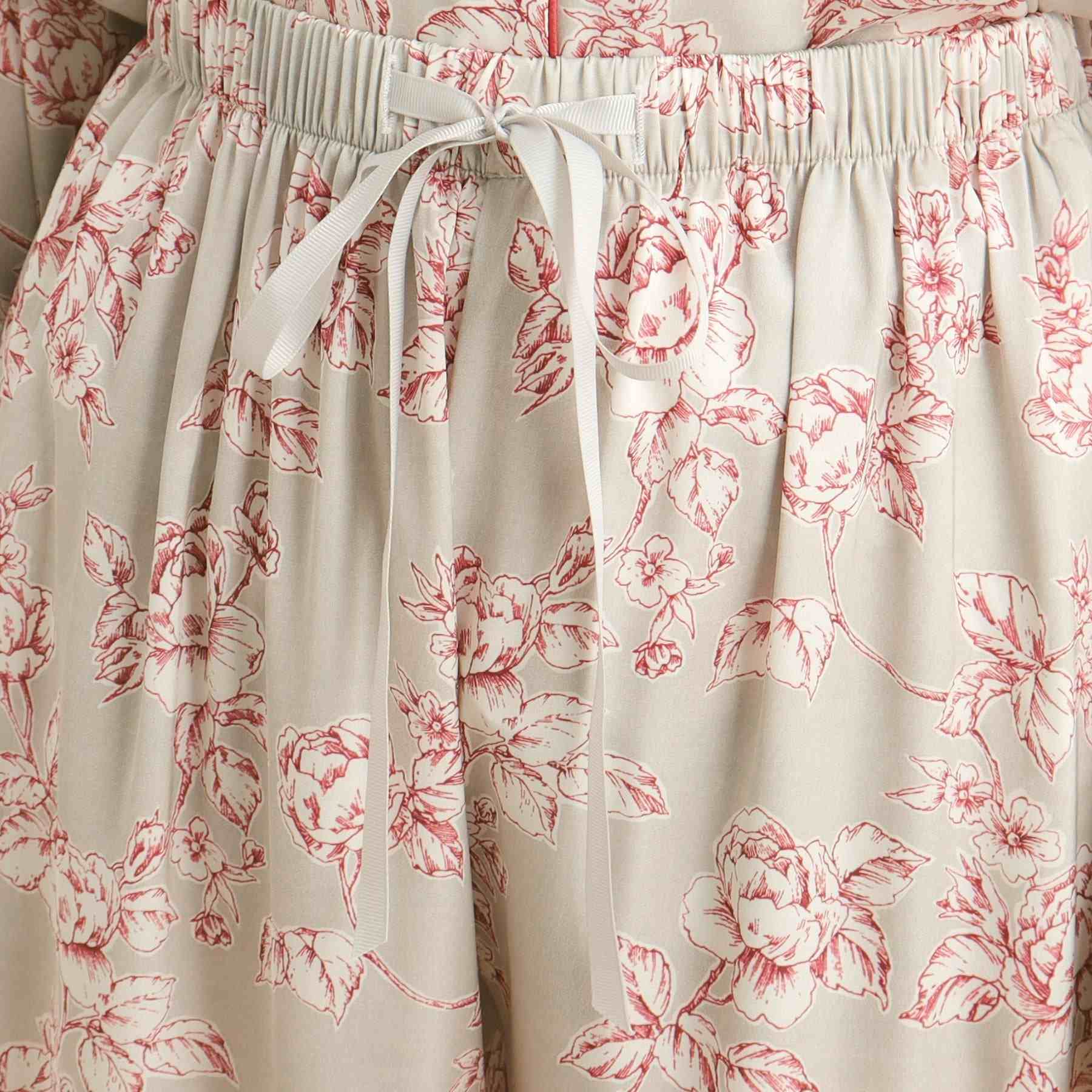 ローラ アシュレイ LAURA ASHLEY 【収納袋付き/サテン】ポリントン ローゼズ柄 携帯パジャマ