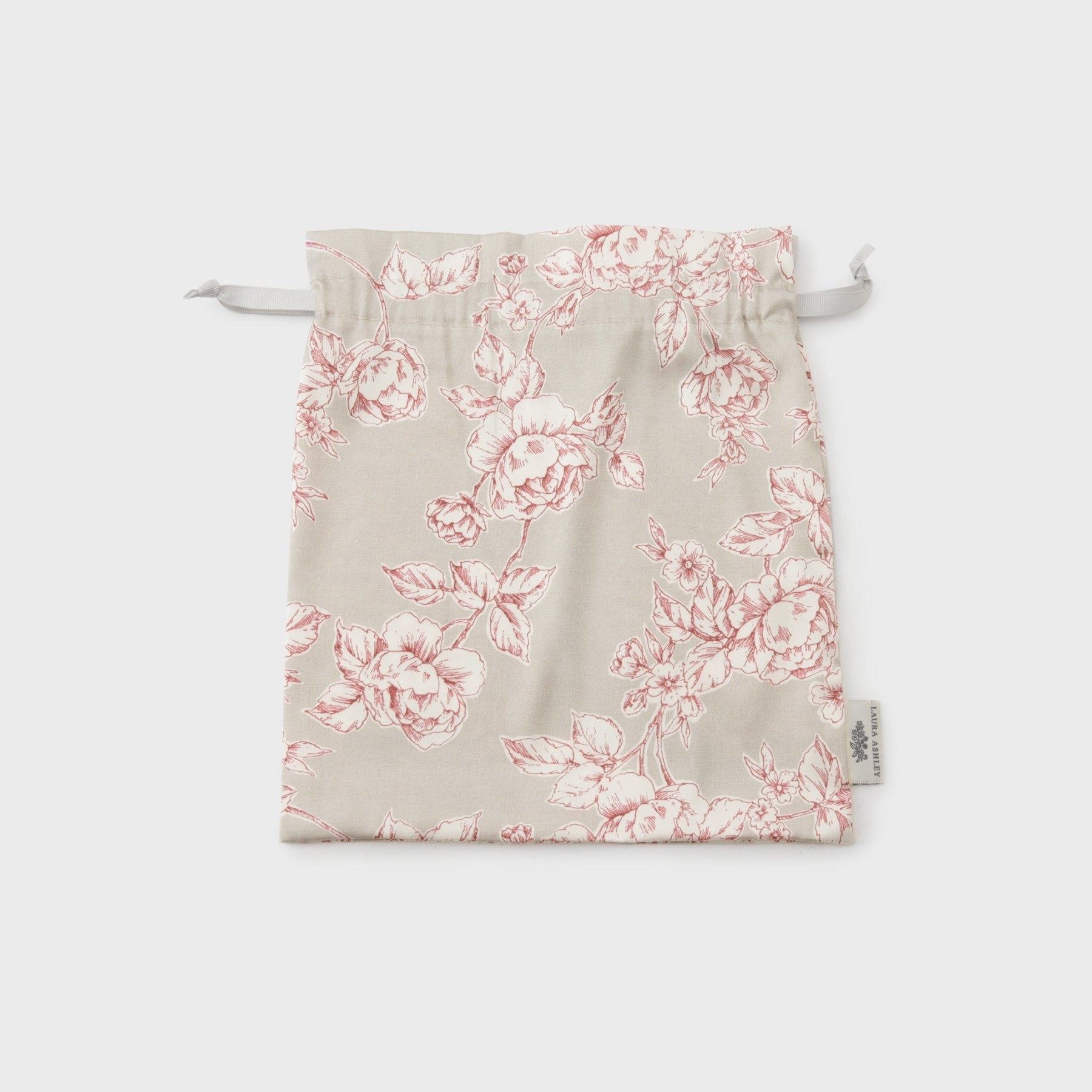 ローラ アシュレイ LAURA ASHLEY 【収納袋付き/サテン】ポリントン ローゼズ柄 携帯パジャマ
