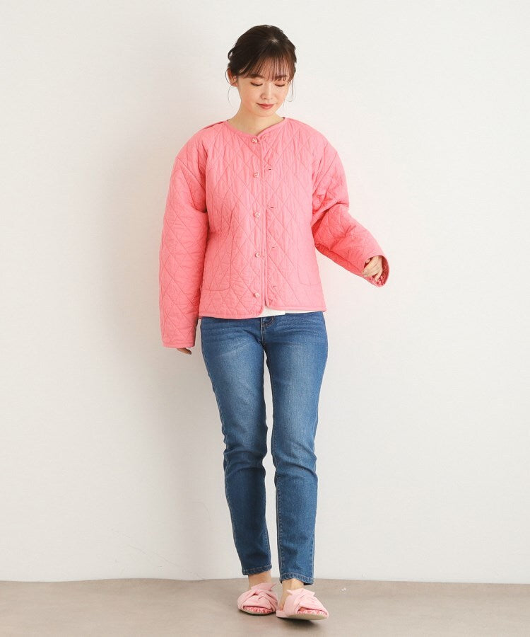 ローラ アシュレイ LAURA ASHLEY コッタムコーンフラワー柄 リバーシブル キルトジャケット （イエロー(132)） イエロー(132)