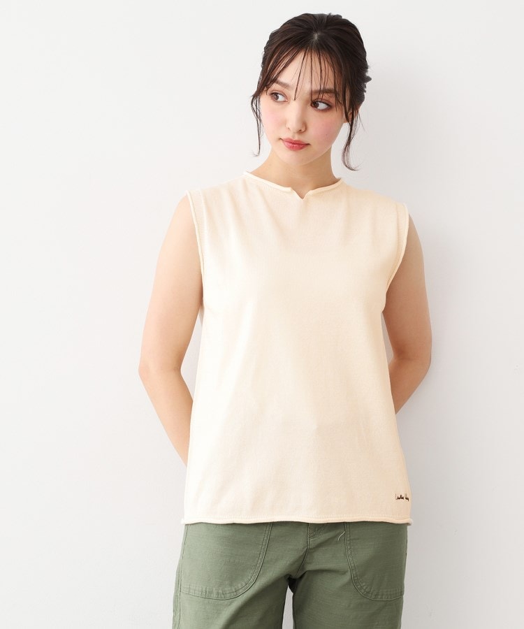 ローラ アシュレイ LAURA ASHLEY コツトン コンパクトヤーン ベスト （ホワイト(002)） ホワイト(002)