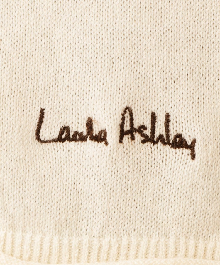 ローラ アシュレイ LAURA ASHLEY コツトン コンパクトヤーン ベスト （ホワイト(002)） ホワイト(002)