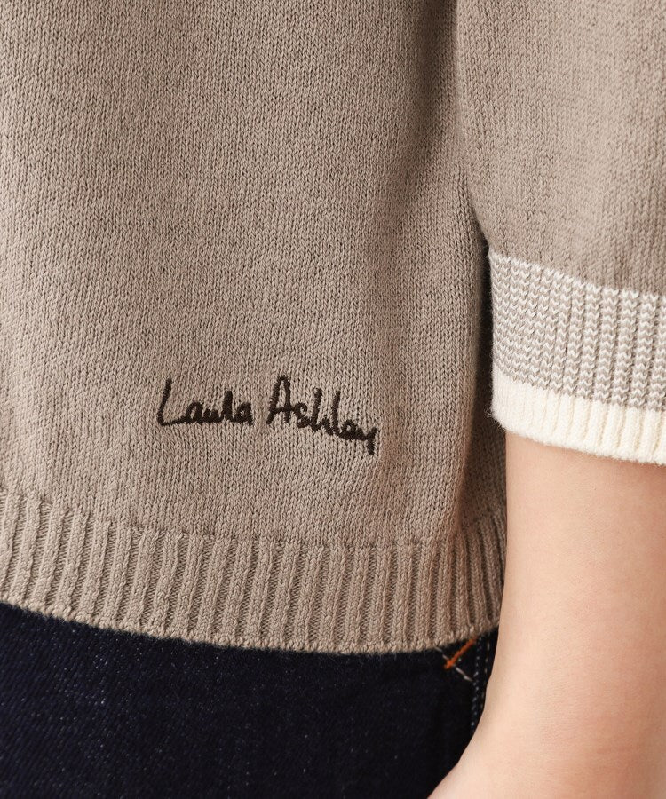 ローラ アシュレイ LAURA ASHLEY コットン コンパクトヤーン プルオーバー （ホワイト(102)） ホワイト(102)