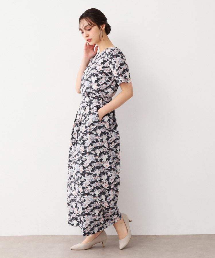 ローラ アシュレイ LAURA ASHLEY 【WEB限定／MーLL3サイズ／コットン100％／上下セット／洗える】リヴィエラ柄 セットアップ （ネイビー(194)） ネイビー(194)