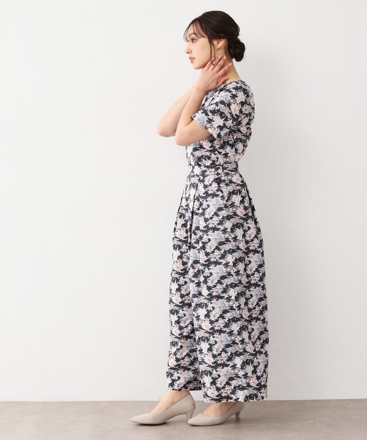 ローラ アシュレイ LAURA ASHLEY 【WEB限定／MーLL3サイズ／コットン100％／上下セット／洗える】リヴィエラ柄 セットアップ （ネイビー(194)） ネイビー(194)