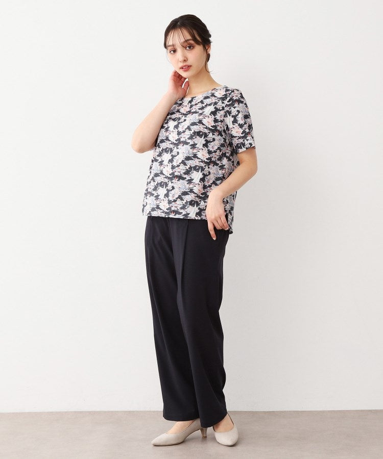 ローラ アシュレイ LAURA ASHLEY 【WEB限定／MーLL3サイズ／コットン100％／上下セット／洗える】リヴィエラ柄 セットアップ （ネイビー(194)） ネイビー(194)