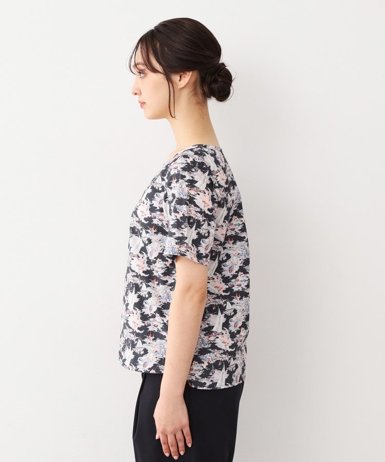 ローラ アシュレイ LAURA ASHLEY 【WEB限定／MーLL3サイズ／コットン100％／上下セット／洗える】リヴィエラ柄 セットアップ （ネイビー(194)） ネイビー(194)