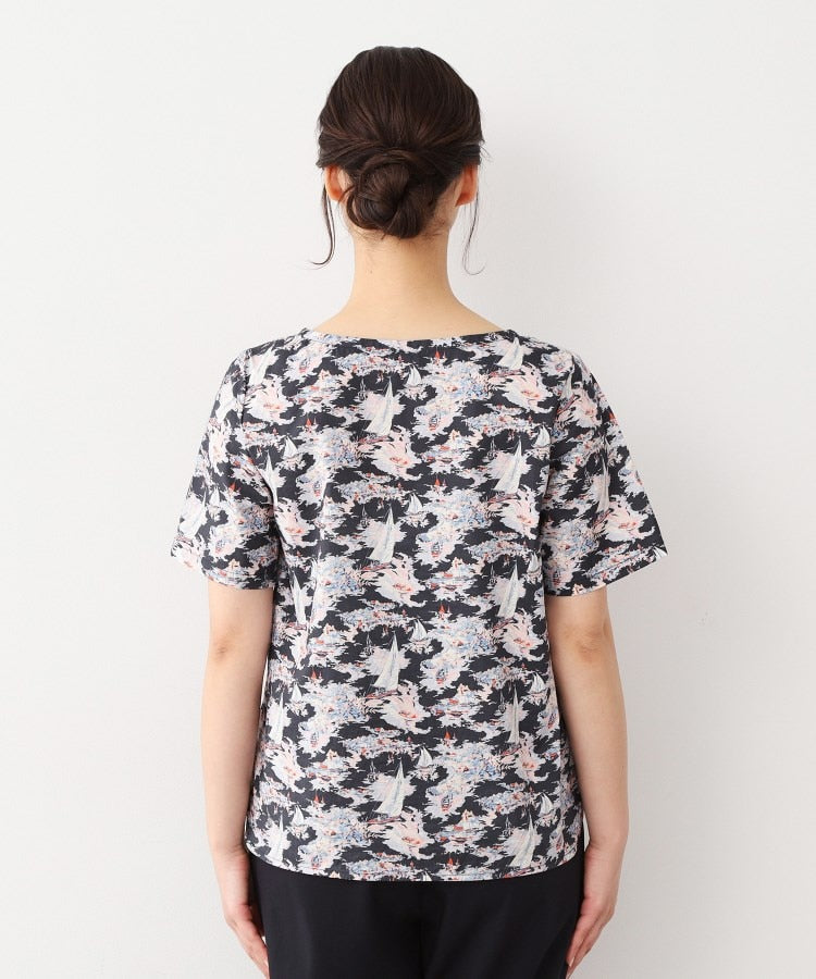 ローラ アシュレイ LAURA ASHLEY 【WEB限定／MーLL3サイズ／コットン100％／上下セット／洗える】リヴィエラ柄 セットアップ （ネイビー(194)） ネイビー(194)