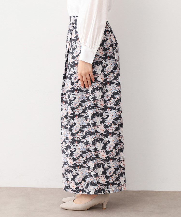 ローラ アシュレイ LAURA ASHLEY 【WEB限定／MーLL3サイズ／コットン100％／上下セット／洗える】リヴィエラ柄 セットアップ （ネイビー(194)） ネイビー(194)