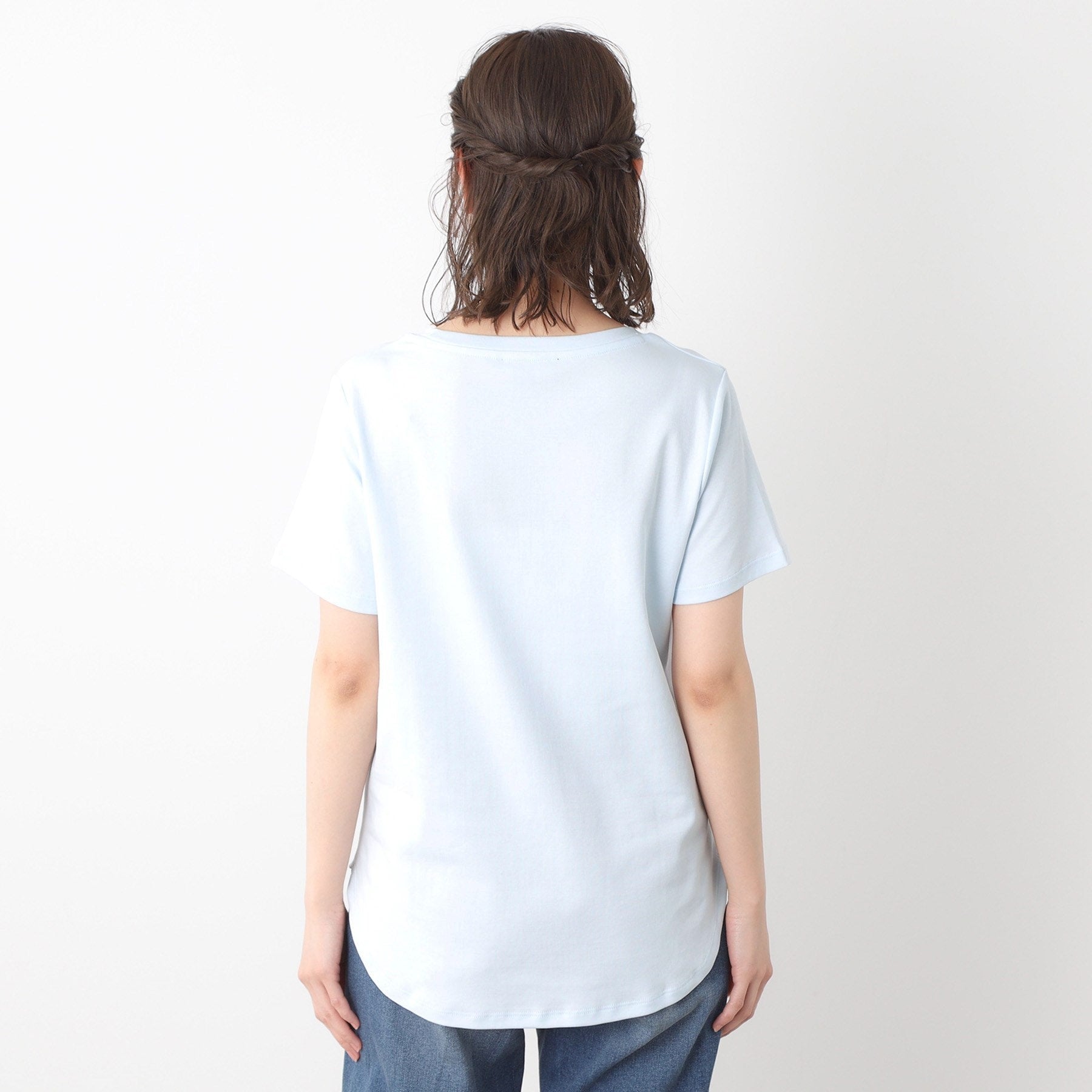 ローラ アシュレイ LAURA ASHLEY 【コットン100％／洗える】ハイドランジア柄Tシャツ （オフホワイト(003)） オフホワイト(003)