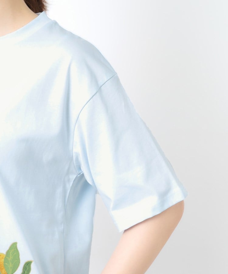 ローラ アシュレイ LAURA ASHLEY 【UVカット／コットン100％】レモン グローブ柄 Tシャツ （オフホワイト(003)） オフホワイト(003)