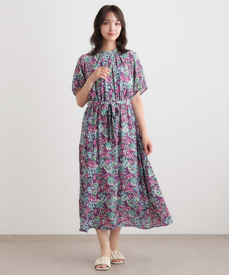 ローラ アシュレイ LAURA ASHLEY 【WEB限定／洗える】ハニーボーン柄 ワンピース （ブルー(192)） ブルー(192)