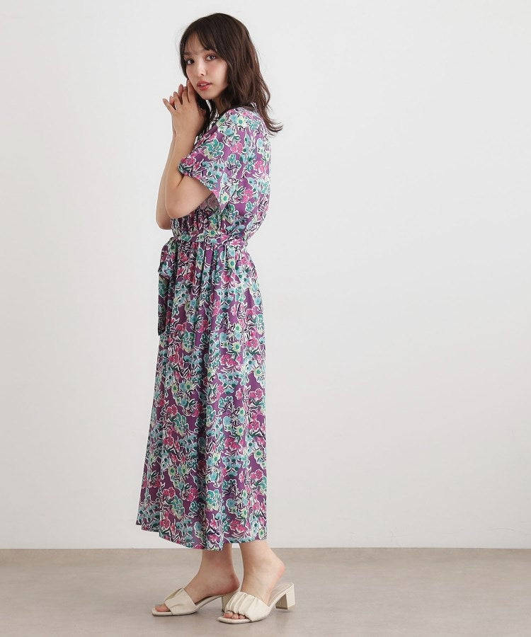 ローラ アシュレイ LAURA ASHLEY 【WEB限定／洗える】ハニーボーン柄 ワンピース （ブルー(192)） ブルー(192)