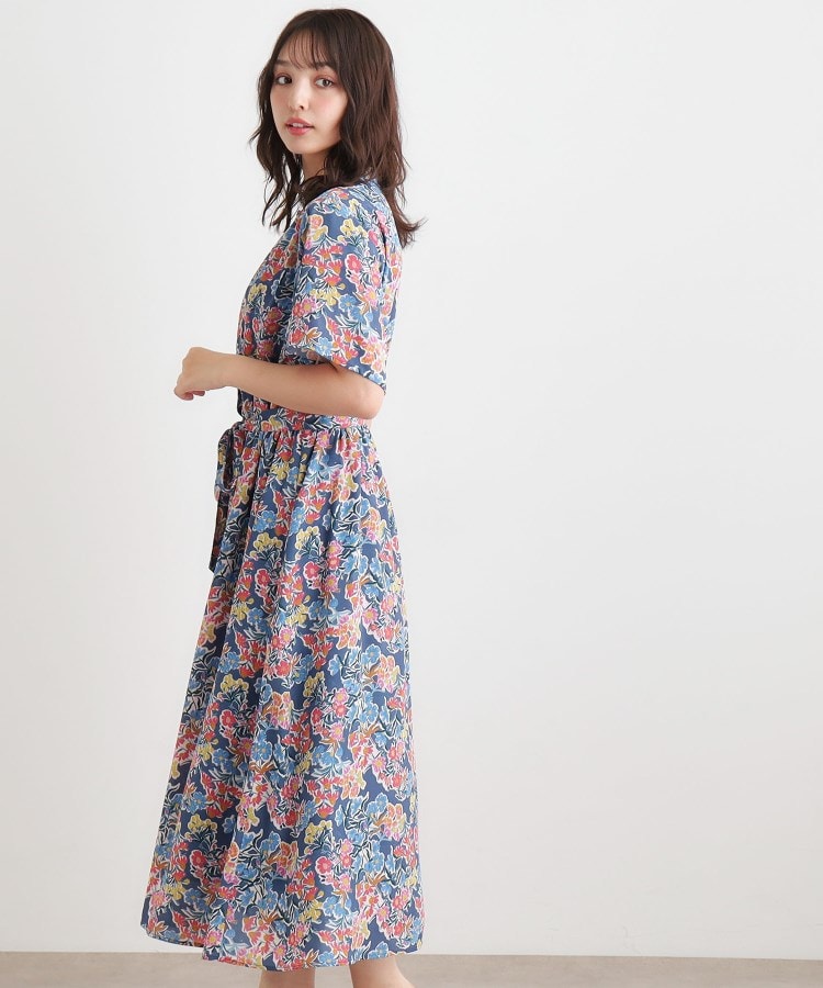 ローラ アシュレイ LAURA ASHLEY 【WEB限定／洗える】ハニーボーン柄 ワンピース （ブルー(192)） ブルー(192)