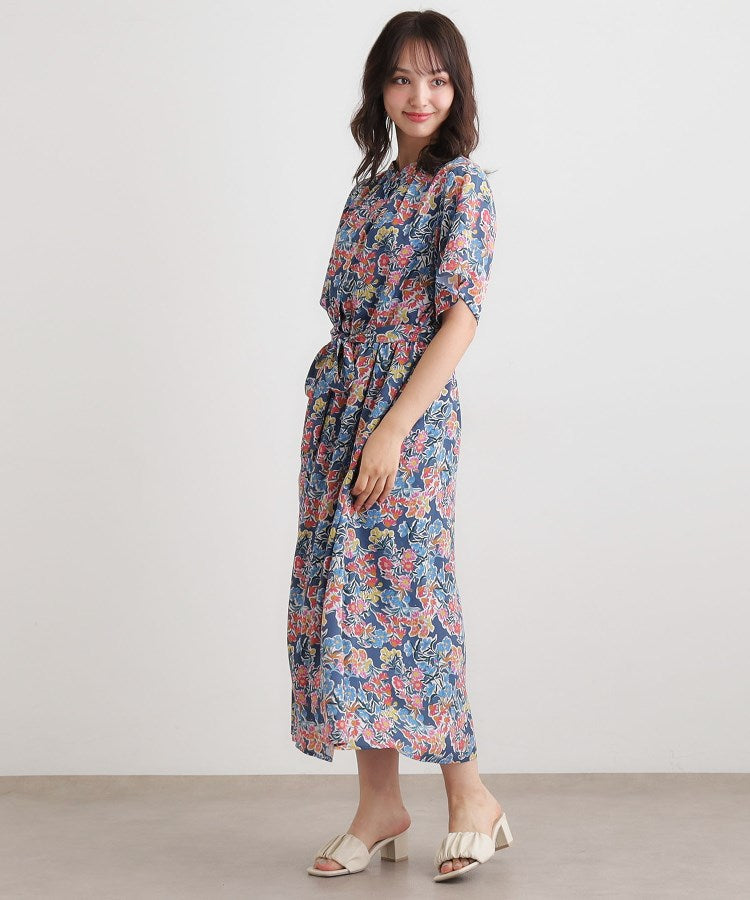 ローラ アシュレイ LAURA ASHLEY 【WEB限定／洗える】ハニーボーン柄 ワンピース （ブルー(192)） ブルー(192)