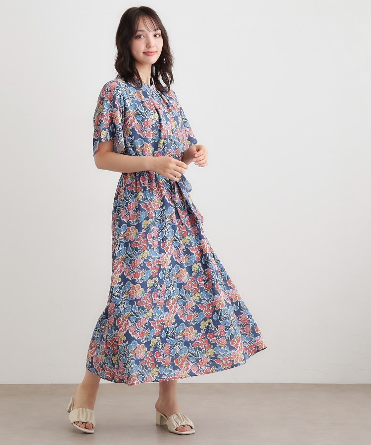 ローラ アシュレイ LAURA ASHLEY 【WEB限定／洗える】ハニーボーン柄 ワンピース （ブルー(192)） ブルー(192)